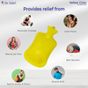 Dr. Odin Hot Water Bag (1.75 Litre) Non Electric Leakproof Hot Water Bottle For Body Pain (Yellow)