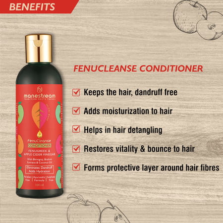 Manestream Fenucleanse Ayurvedic Fenugreek And Apple Cider Vinegar Conditioner (100 Ml)