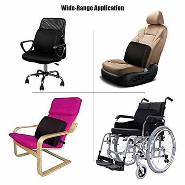 Besafe Forever Lumbar Support Half Backrest Compatible With Car Office Chair | Universal | Black