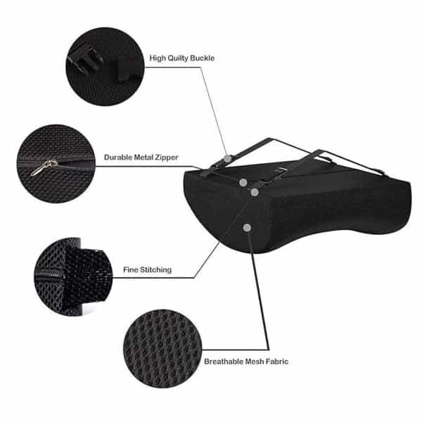 Besafe Forever Lumbar Support Half Backrest Compatible With Car Office Chair | Universal | Black