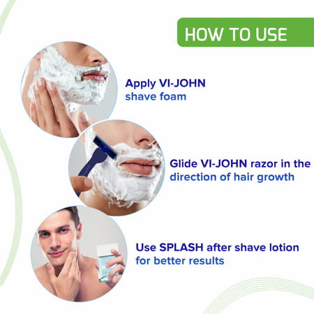 Vi-John Sensitive Skin Type Vitamin E Enriched Shaving Foam For Sensitive Skin-400ml