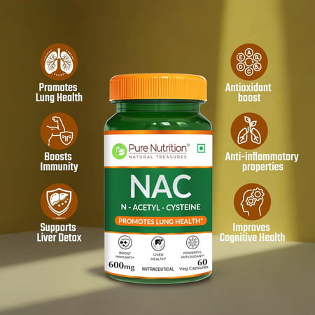 Pure Nutrition Nac 600mg | 60 Veg Capsules