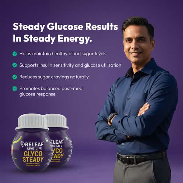 Releaf Glyco Steady Herbal Glucose Support Capsules 60N