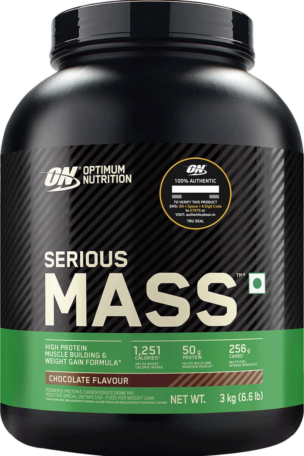 Optimum Nutrition (on) Serious Mass High Weight Gain Powder - 6.6 Lbs 3 Kg (chocolate)