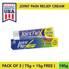 Jointflex Pain Relief Cream 90g (75g+15g Free) Immediate Long Lasting Pain Relief (Pack Of 2)