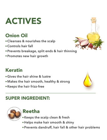 Skivia Onion Oil Shampoo With Reetha & Keratin - 100ml|Enhances Hair Texture|Stimulates Hair Growth