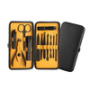 Dr Foot Manicure Set|Professional Grooming | Pedicure Kit + Black Leather Travel Case | Yellow|12In1