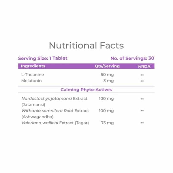 Hohner Natural Sleep Care Melatonin With Calming Phyto-Actives Non-Habit Forming - 30 Tablets