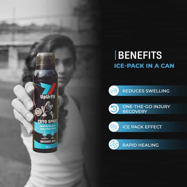Upurfit Cryo Instant Pain Relief Spray - For Back | Knee | Shoulder & Leg Pain 500+ Sprays 150Ml(Xl)