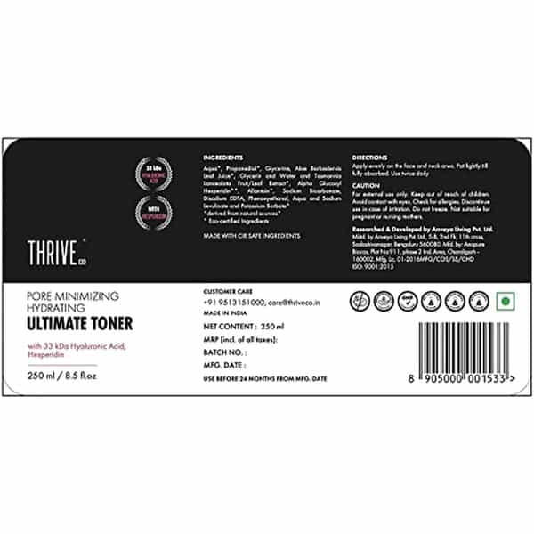 Thriveco Pore-Minimizing Ultimate Toner For Glowing Skin & Pore Tightening | Unisex 250Ml | 4 Packs