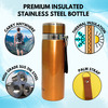 Outer Woods Insulin Cooler Bottle Case With 8 Mini Ice Gel Packs | 20+ Hrs Cooling | Medium - Golden