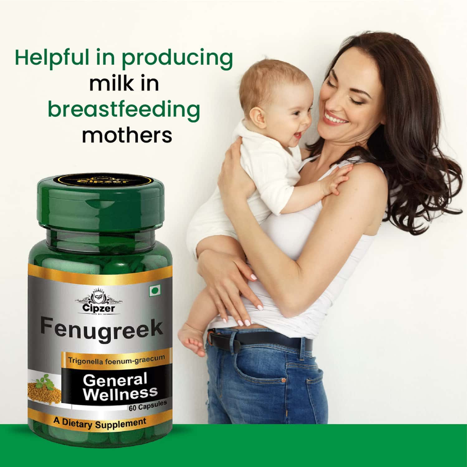 Buy CIPZER FENUGREEK CAPSULE ENHANCING LACTATION AND REDUCING