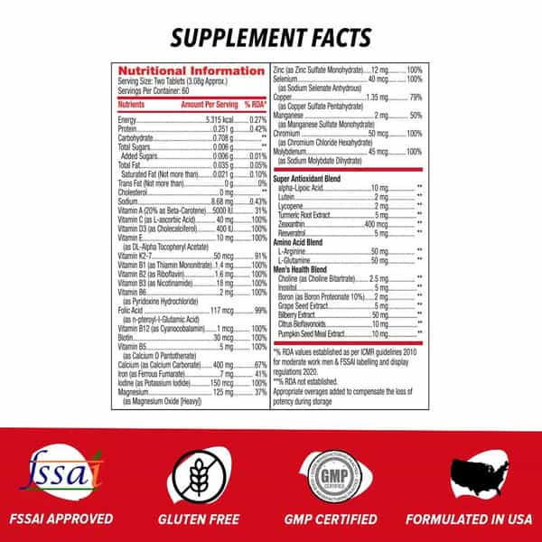Gnc Mega Men Multivitamin For Men | 38 Premium Ingredients | 120 Tablets