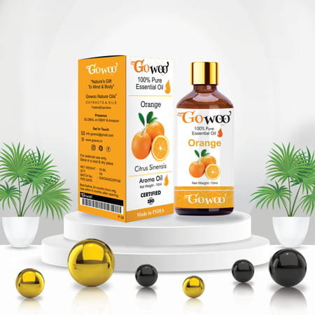 Pack Of 2 Orange Essential Oil & Onion Seed Carrier Oil - 100% Natural Therapeutic Cold Pressed