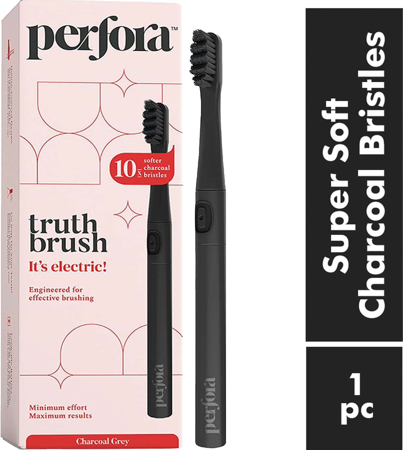Perfora Electric Toothbrush With 2 Modes - Charcoal Grey
