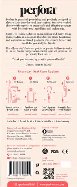 Perfora Electric Toothbrush With 2 Modes - Charcoal Grey