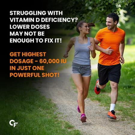 Carbamide Forte Vitamin D3 60000iu Shots | Vitamin D3 60000 Iu Sugar Free Oral Solution (Pack Of 8)