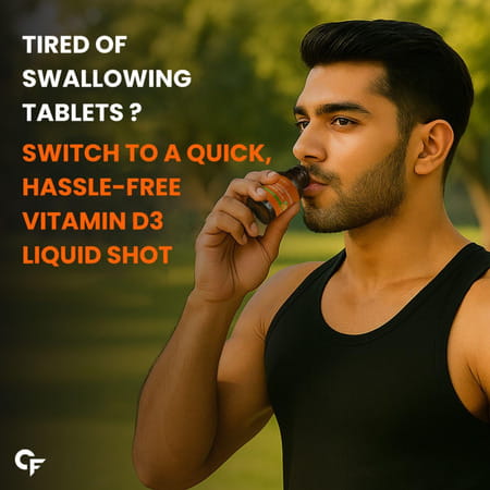 Carbamide Forte Vitamin D3 60000iu Shots | Vitamin D3 60000 Iu Sugar Free Oral Solution (Pack Of 8)
