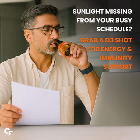 Carbamide Forte Vitamin D3 60000iu Shots | Vitamin D3 60000 Iu Sugar Free Oral Solution (Pack Of 8)