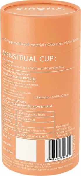 Sirona Pad Free Periods Menstrual Cup Medium - 1