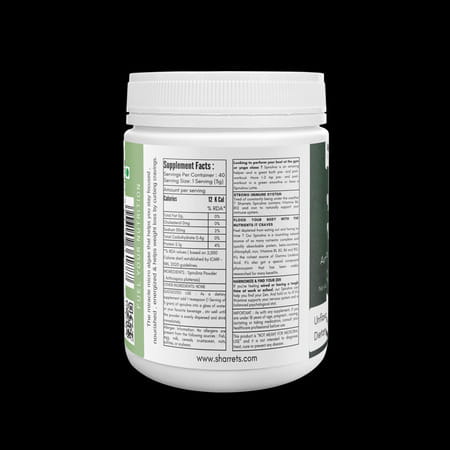 Sharrets Organic Spirulina Powder For Hair | Skin | Immunity - No Preservatives | Halal Certified