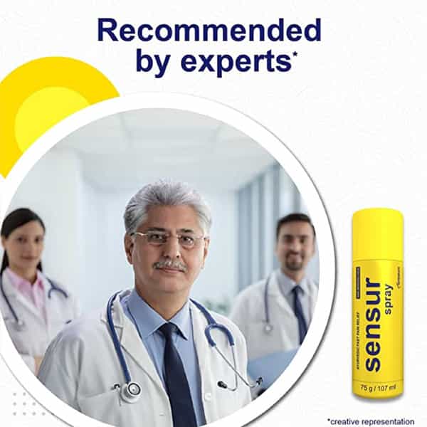 Sensur Ayurvedic Fast Pain Relief Spray - 100Ml + 7Ml (Pack Of 1 X 107Ml )