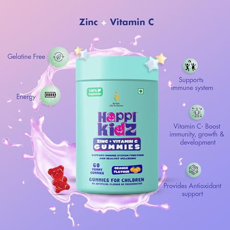 Happi Kidz Multivitamin Gummies + Minerals & Zinc+Vitamin C Gummies Combo