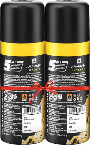 Aramusk Intense Deodorant Bodyspray 150Ml (Pack Of 2)