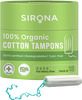 Sirona Heavy Flow Organic Tampons Made With 100% Organic Cotton Non-Applicator Tampons - 18 Pcs