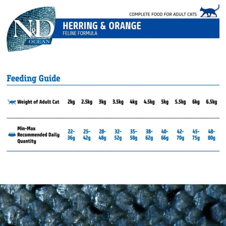 Farmina N&D Ocean Dry Cat Food | Adult | Grain-Free | 5-Kg | Herring And Orange