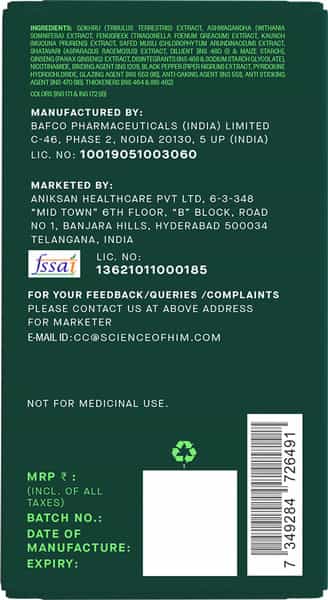 Science Of Him Salute Vitality Tablets