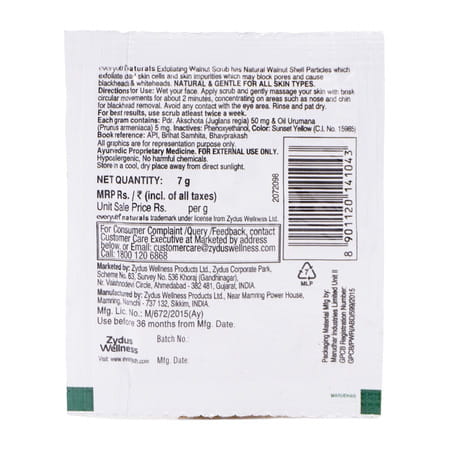 Everyuth Naturals Exfoliating Walnut Scrub 7Gm Sachet