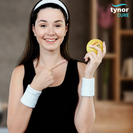Tynor Exercising Ball Pu Yellow Ortho 1 Unit