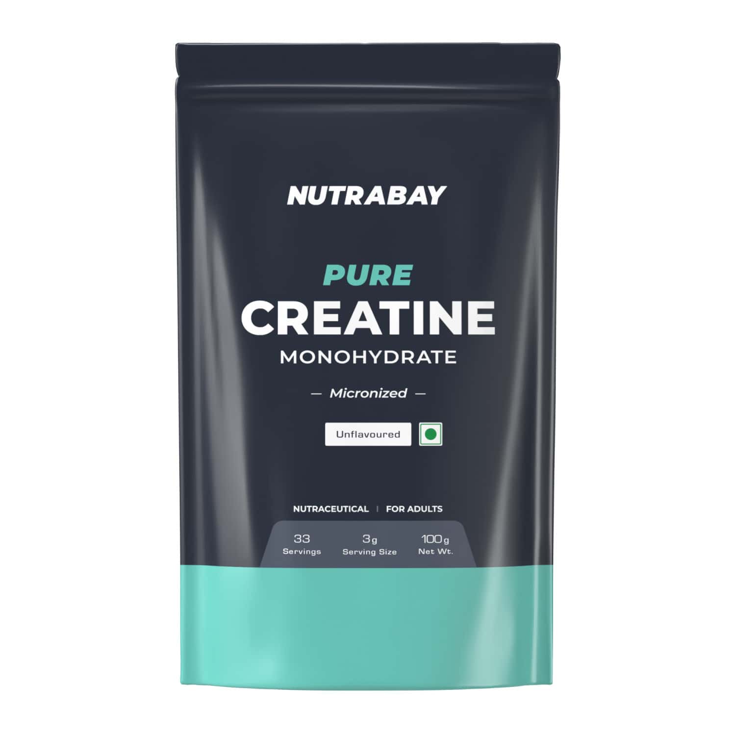 Nutrabay Pure Micronised Creatine Monohydrate - 100g Unflavoured