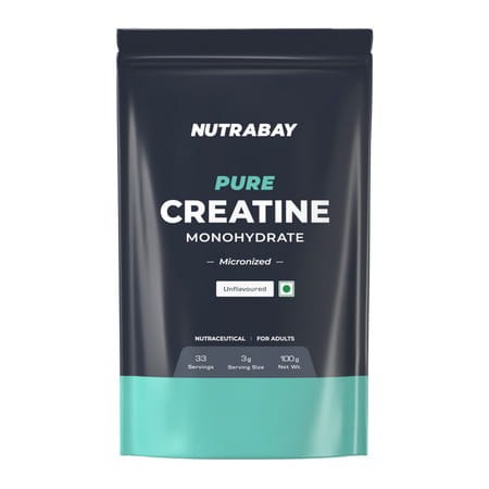 Nutrabay Pure Micronised Creatine Monohydrate - 100g Unflavoured