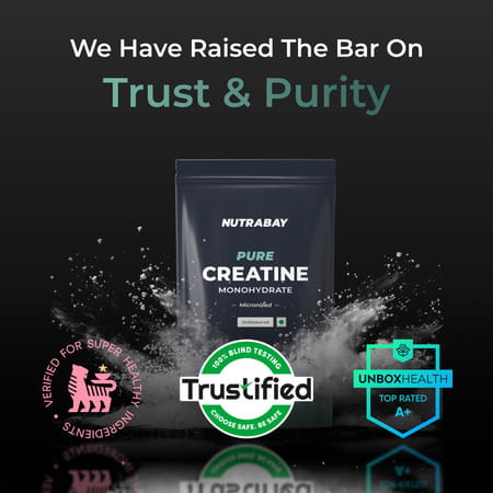 Nutrabay Pure Micronised Creatine Monohydrate - 100g Unflavoured