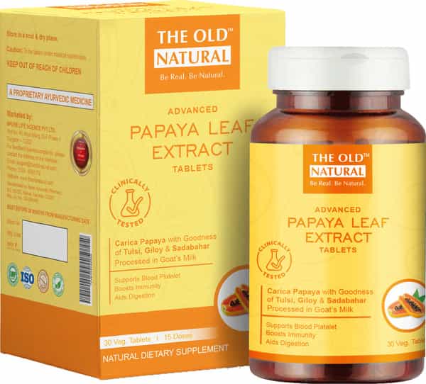 Buy THE OLD NATURAL PAPAYA LEAF EXTRACT TABLETS 30 TABLETS I CARICA