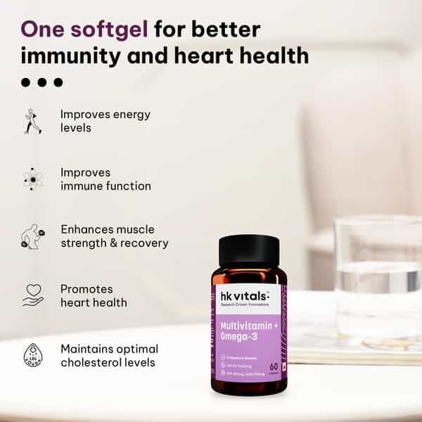 Hk Vitals Multivitamin With Omega-3 Supplement (60 Capsules)