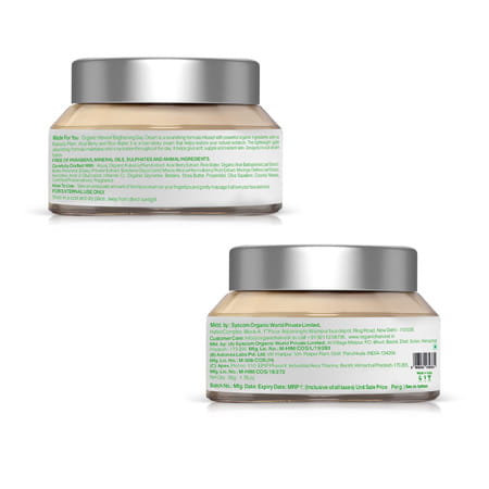 Organic Harvest Brightening Day Cream For Men/Women With Kakadu Plum, Acai Berry & Rice Water, 50gm