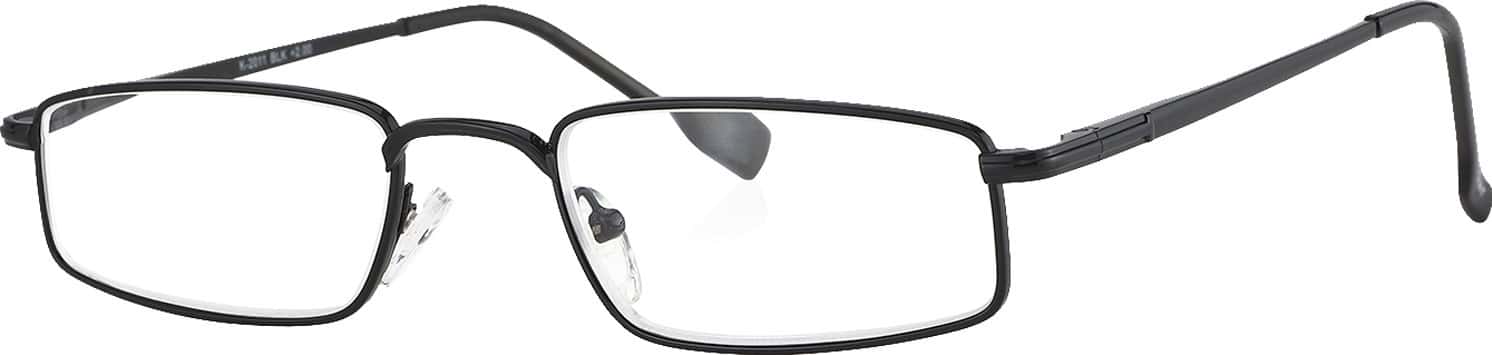 Klar Eye Full Rim Rectangle Reading Glasses Men And Women +0.75 To +3.50+1 Power Shiny Black