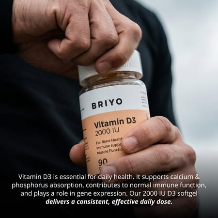 Briyo Vitamin D3 2000 Iu 90 Softgel Capsules