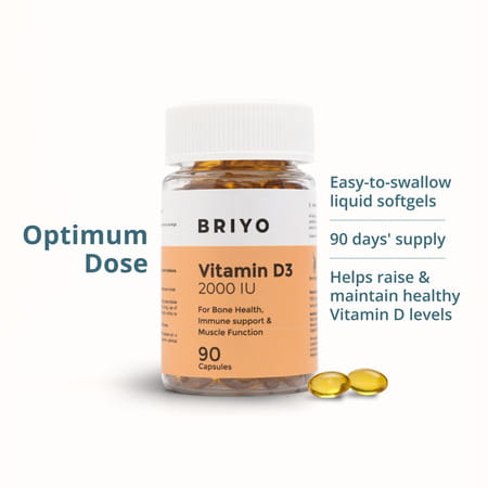 Briyo Vitamin D3 2000 Iu 90 Softgel Capsules
