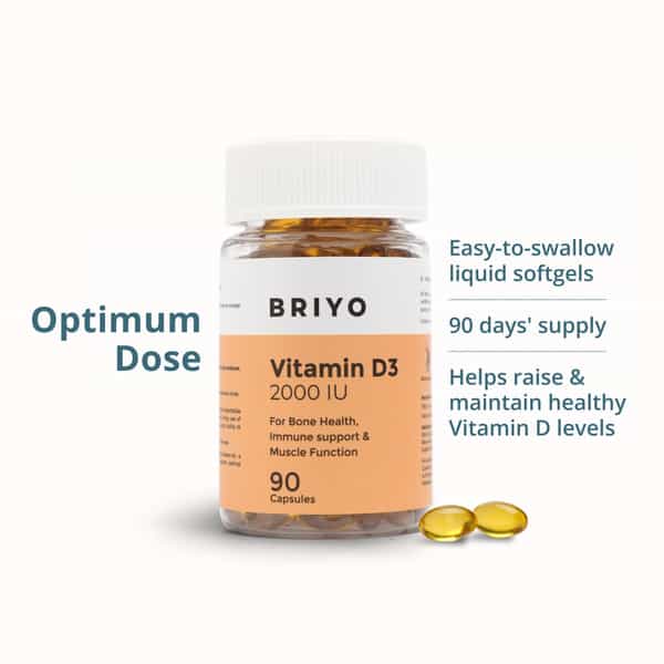 Briyo Vitamin D3 2000 Iu 90 Softgel Capsules