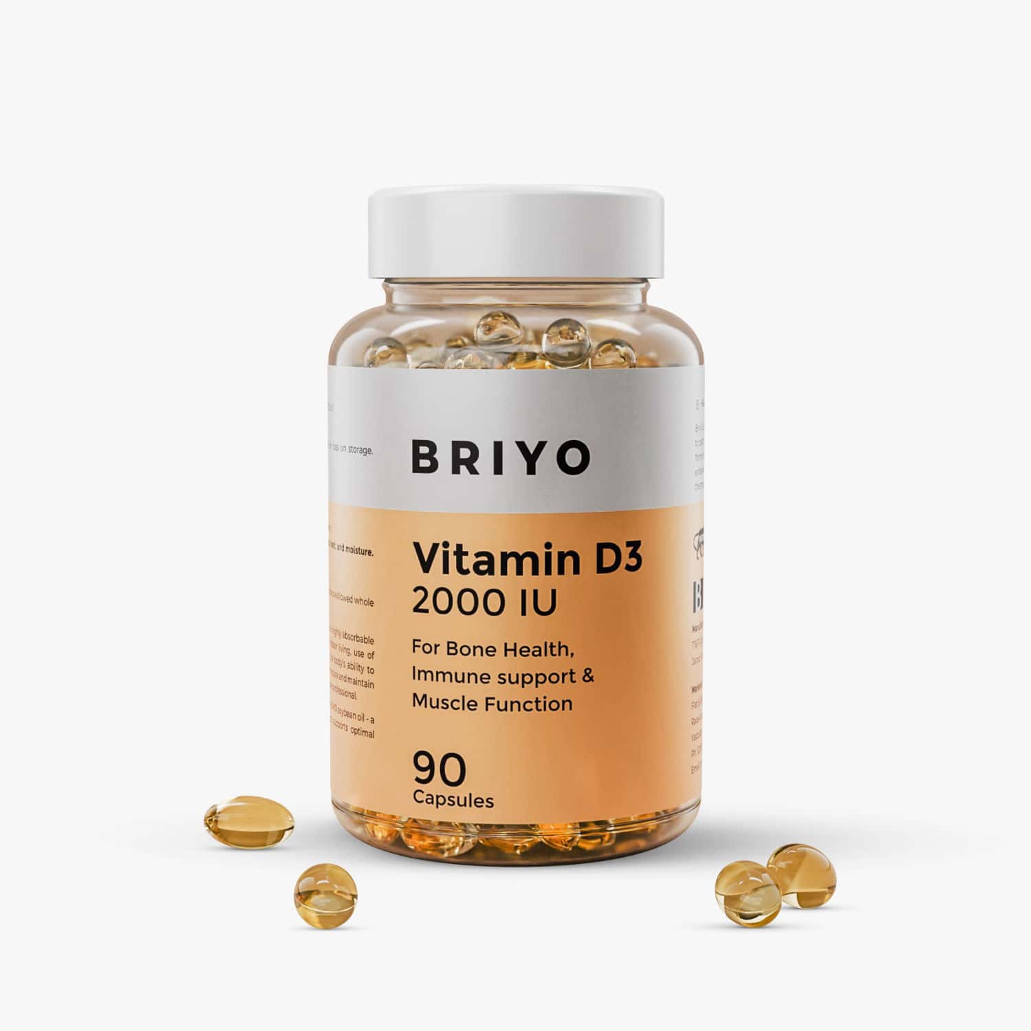 Briyo Vitamin D3 2000 Iu 90 Softgel Capsules