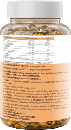 Briyo Vitamin D3 2000 Iu 90 Softgel Capsules