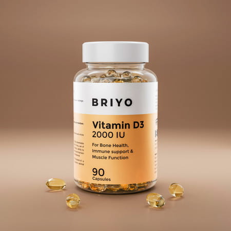 Briyo Vitamin D3 2000 Iu 90 Softgel Capsules