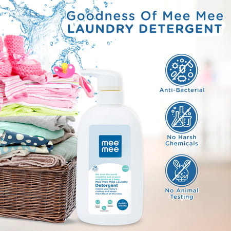 Meemee Mild Baby Liquid Laundry Detergent Liquid Detergent (500ml)