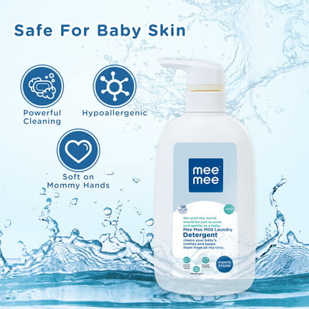 Meemee Mild Baby Liquid Laundry Detergent Liquid Detergent (500ml)