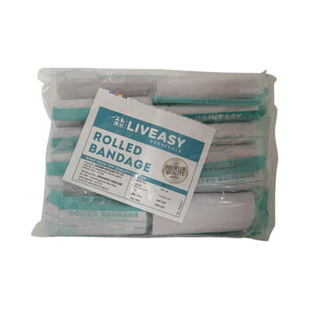 Liveasy Surgical'S Rolled Bandage Pack Of 12 7.5cmx3m