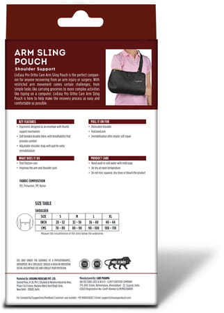 Arm Sling Pouch Pro Xl Liveasy Osg